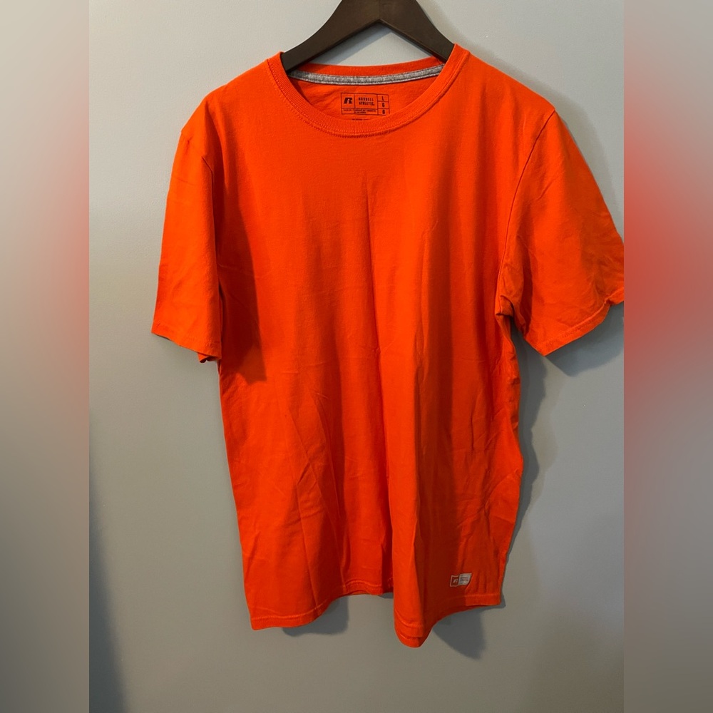 Russell Athletic Orange Short Sleeve Tee Shirt